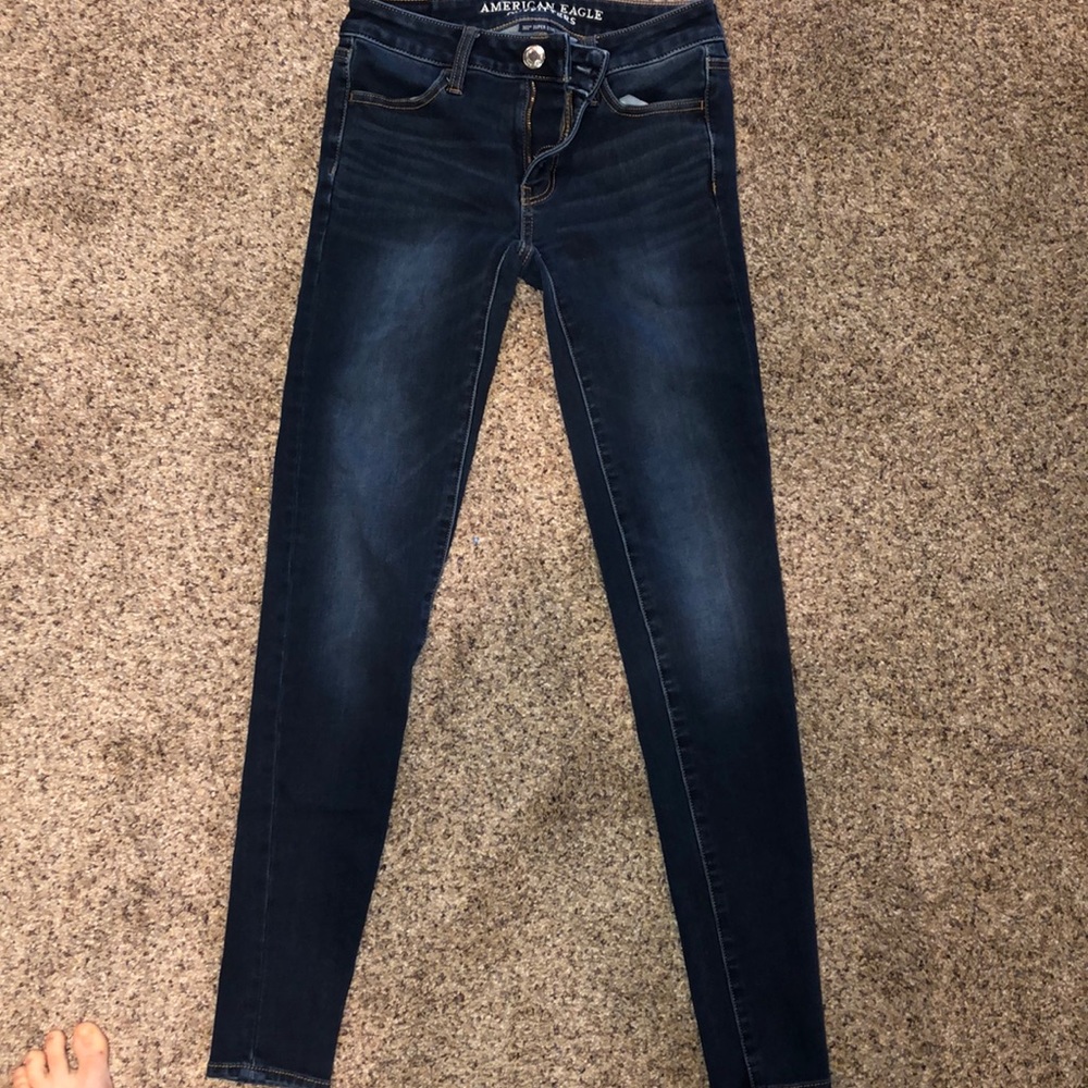 AMERICAN EAGLE DENIM ALL SIZE 0Long, super skinny - Picture 2 of 6